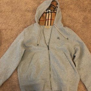 Burberry Vintage Check Detail Jersey Hoodie